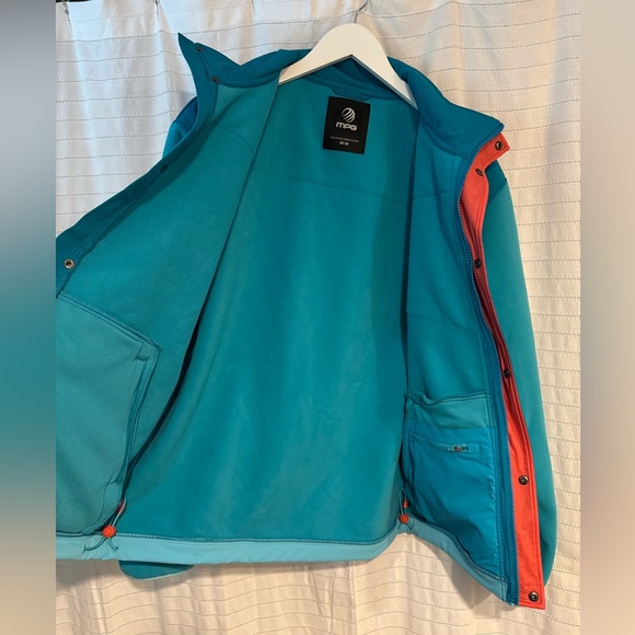 MPG Aqua Fleece Outerwear Button Full Zip Jacket Size Medium - Picture 8 of 10